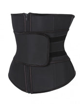 Plus Size Latex Waist Trainer with Zipper – Abdominal Control Fitness Belt
